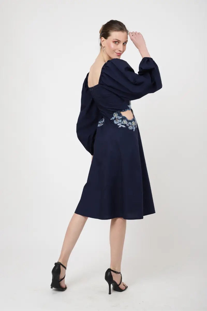 Caftano Da Spiaggia Miss Lavish London – Vestito Lungo Con Ricami E Pietre – Colori Blu, Marrone, Turchese – Taglie Forti