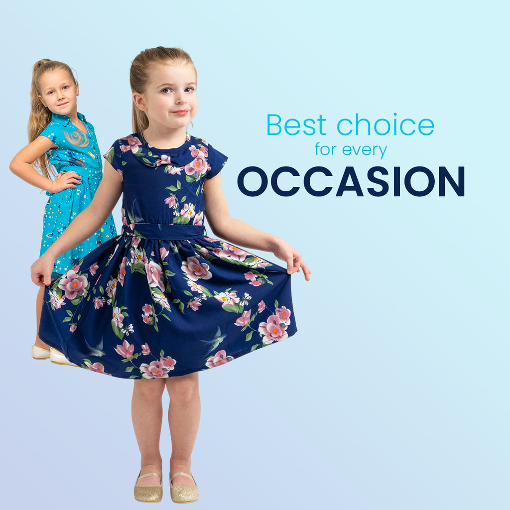 Kids Collared Button Down Dresses