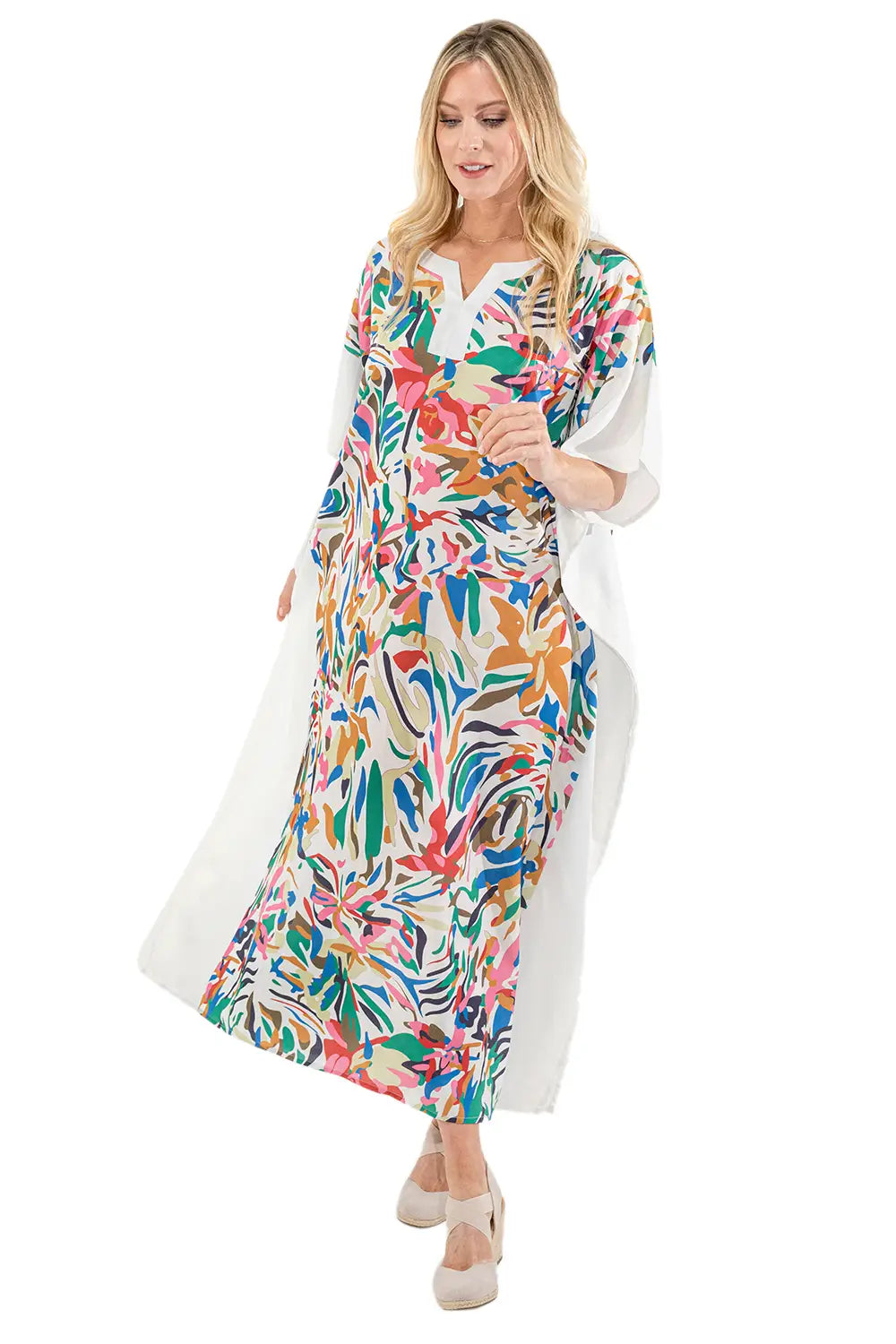 Miss Lavish London Moroccan Style Kaftan Dress - Plus Size Beach Coverup & Resort Wear For Women