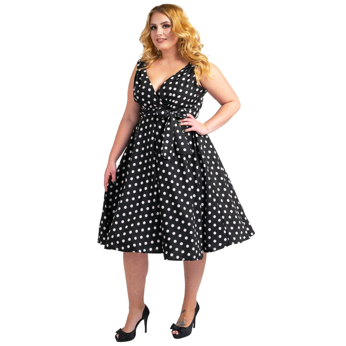 Ladies Polka Dot Vintage Dress | Black Color Dresses for Women – Miss ...